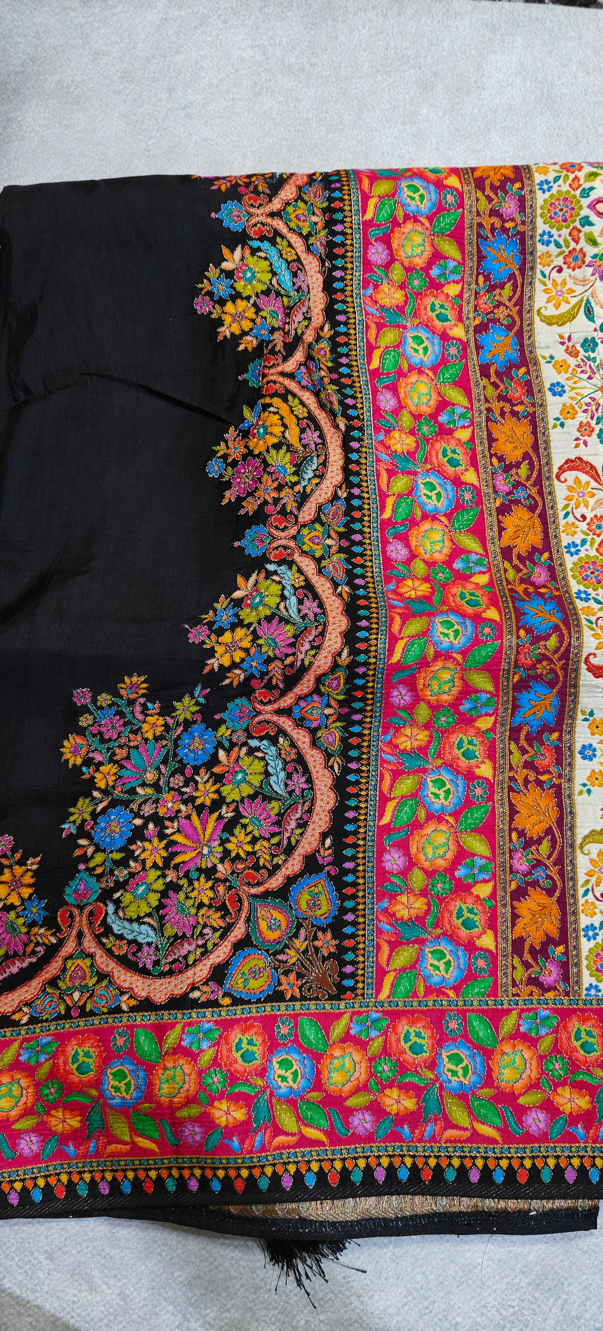 Pure Kani Silk Saree - Black