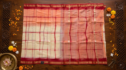 Maheshwari Silk Saree - Red