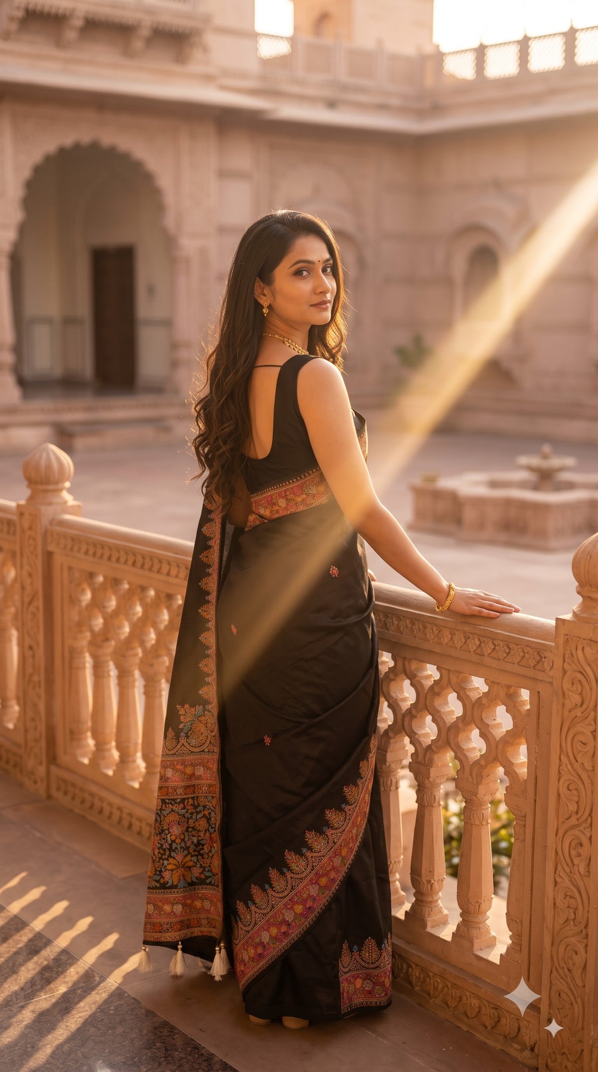 Pure Kani Silk Saree - Black