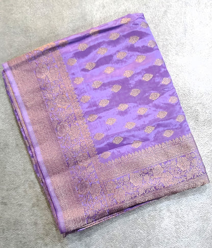 Crepe Banarasi with small Butta - Lavender