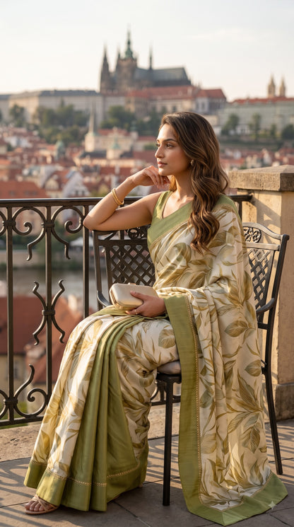 Viscose Silk Saree - Green