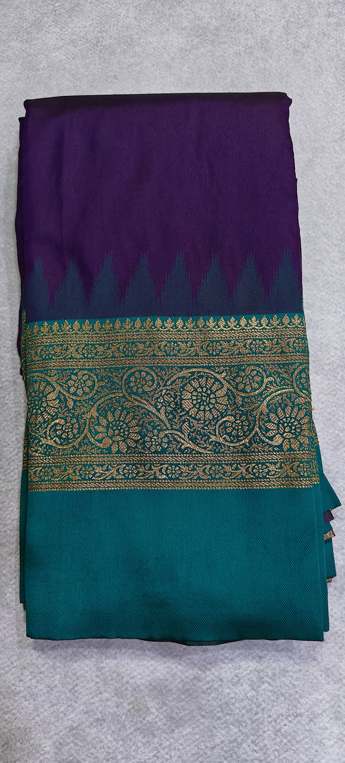 Silk Saree with Pochampally Pallu - Purple