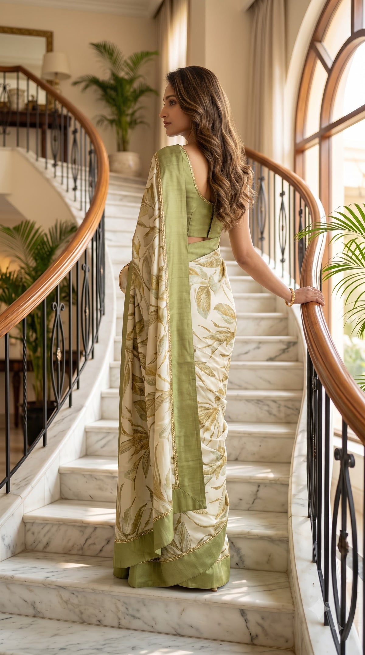 Viscose Silk Saree - Green