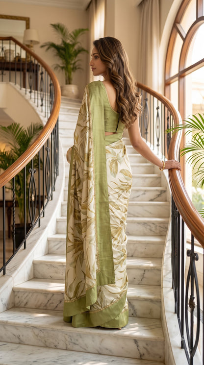 Viscose Silk Saree - Green