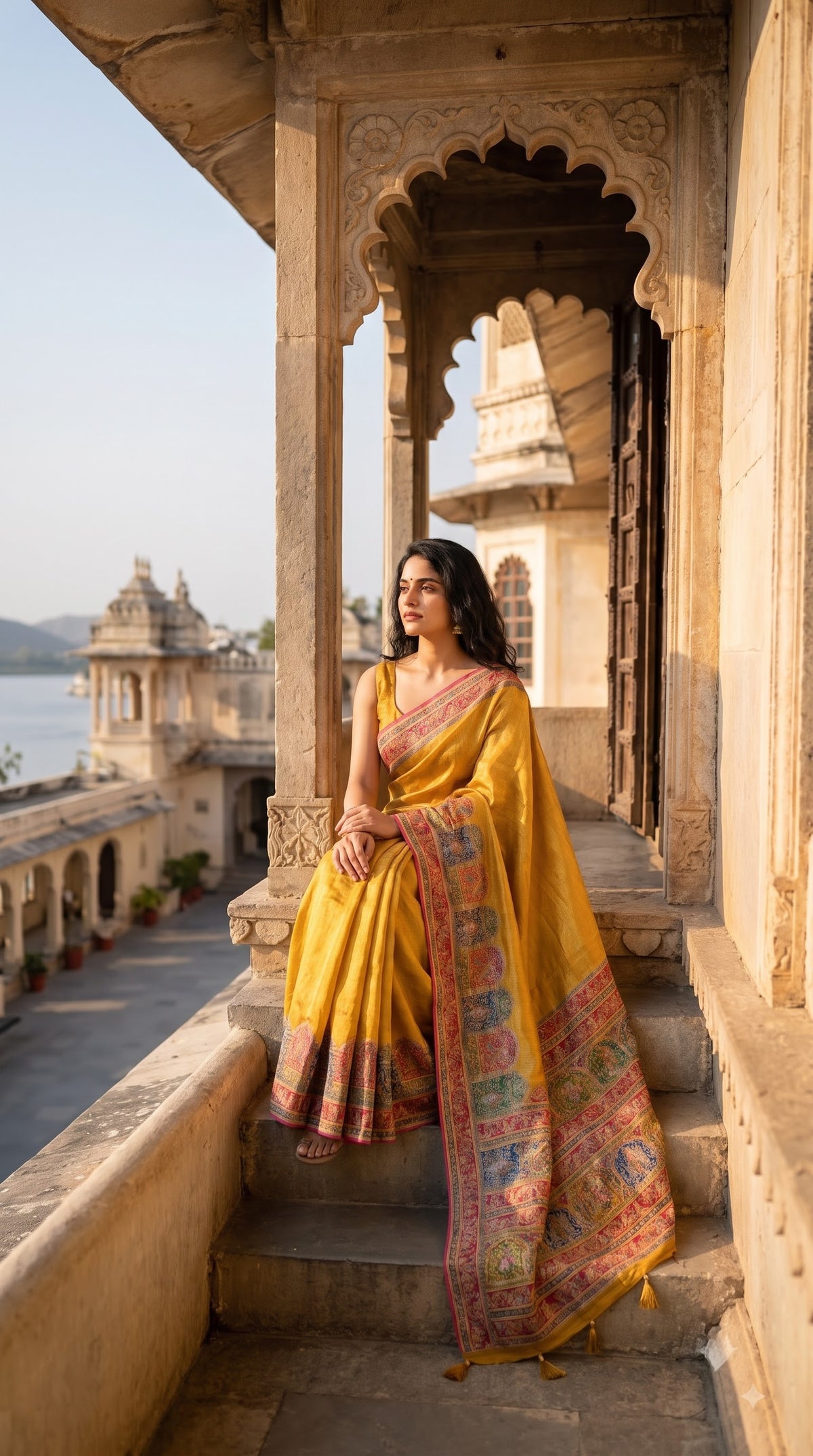 Pure Tissue Kani Silk Saree - Yellow