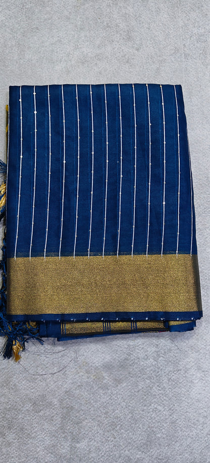 Organza Saree with Paithani Pallu - Teal