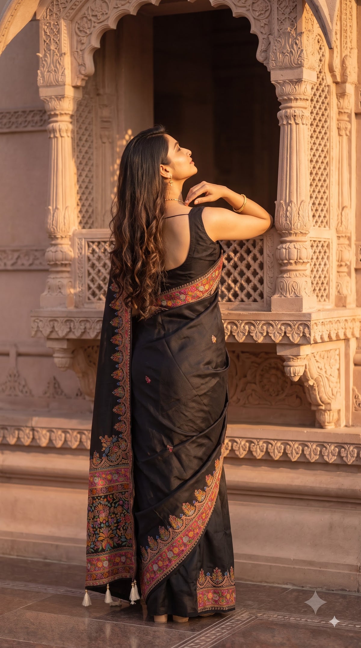 Pure Kani Silk Saree - Black