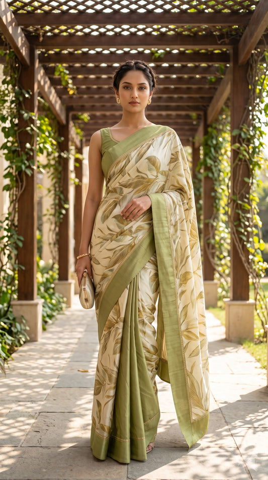 Viscose Silk Saree - Green